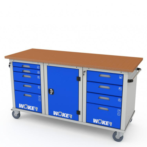 Верстак мобильный трехтумбовый WOKER PRO 3514.1800