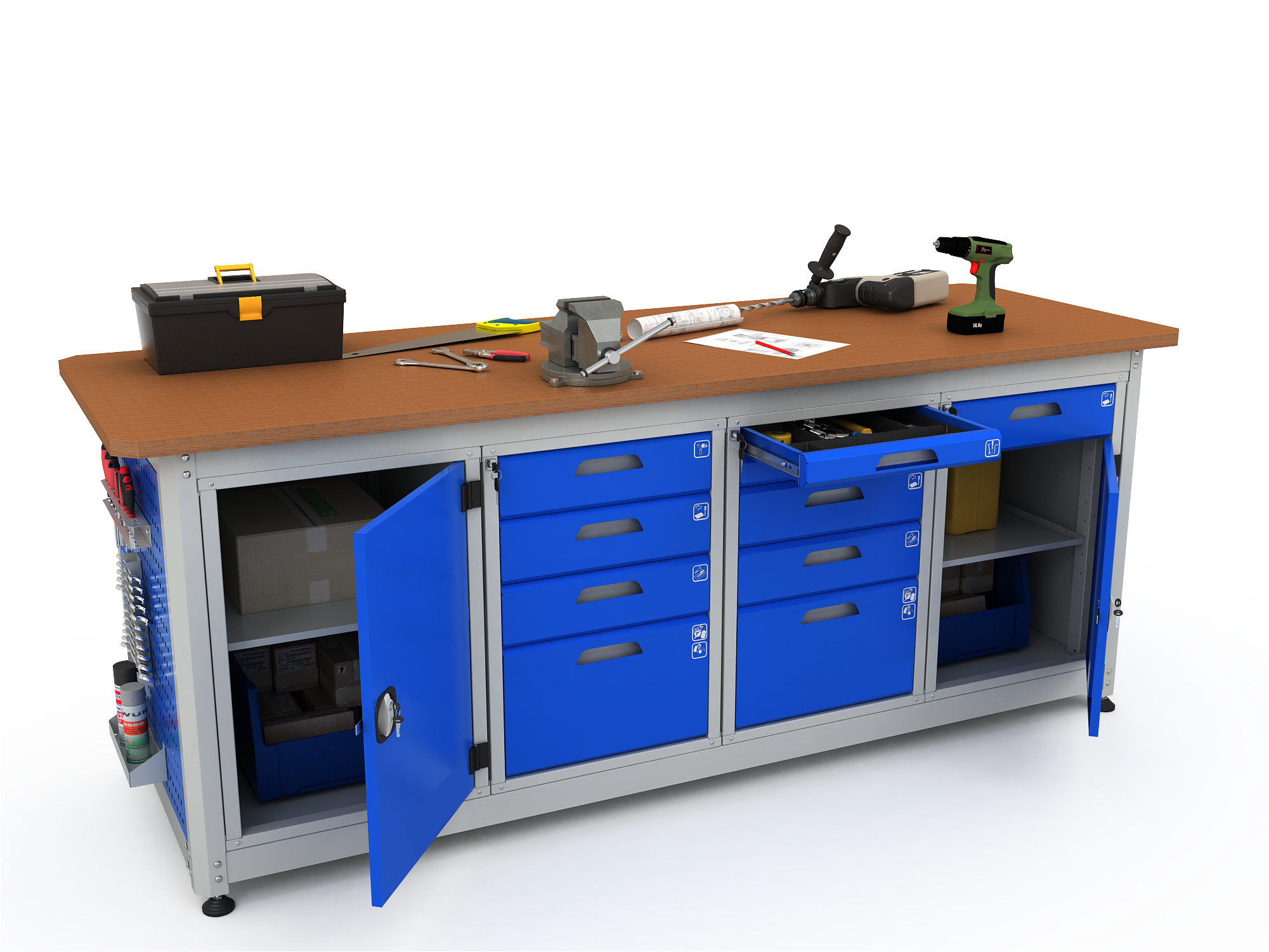 Верстак четырехтумбовый COMBAT 41452.2340