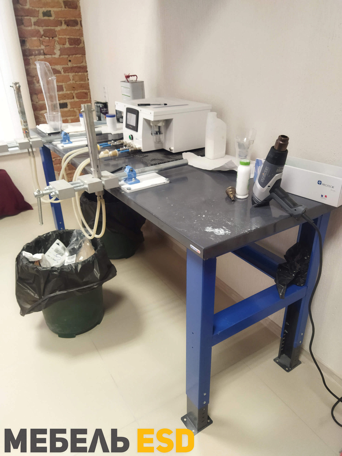 PLC 10.3 Стол металлический промышленный 1000х700 мм с тумбой