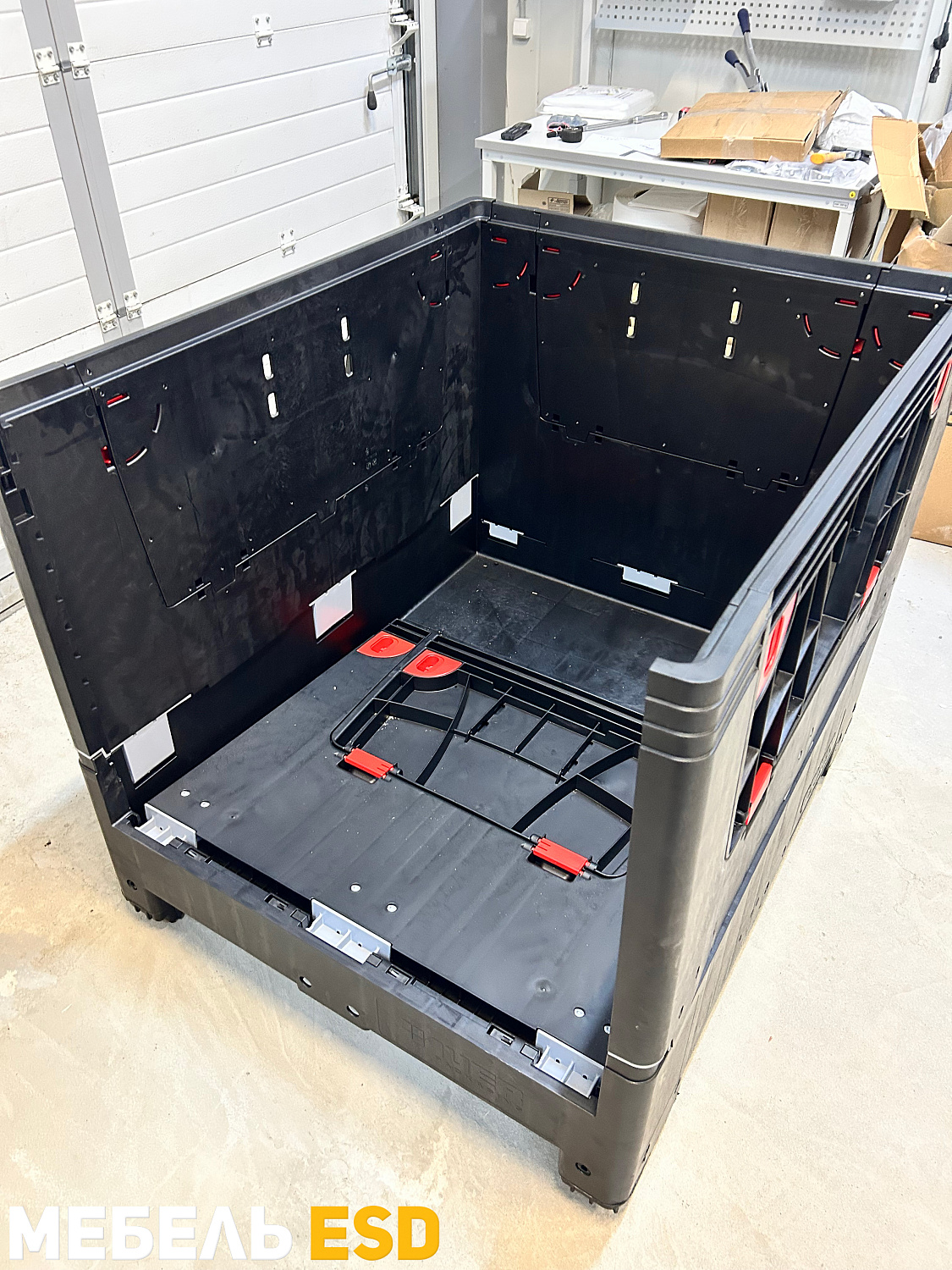 Складной ящик Bigbox с ESD-защитой на полозьях